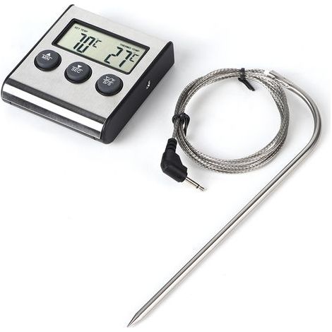 Digitales Thermometer zum Kochen, Grillen und Braten von Fleisch. Thermometer mit Timerfunktion. (1/5)