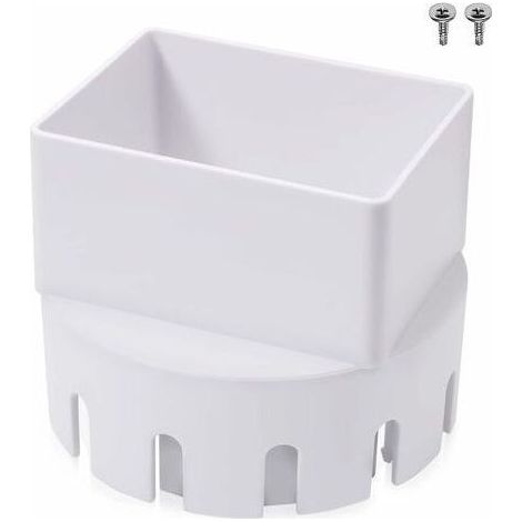 Adaptateur de Tuyau Descente, Adaptateur de Tuyau de Descente en Plastique pour Tuyau de Descente de Gouttière (Convient pour Vidange de 7,6 x 10,2 cm) (1/5)