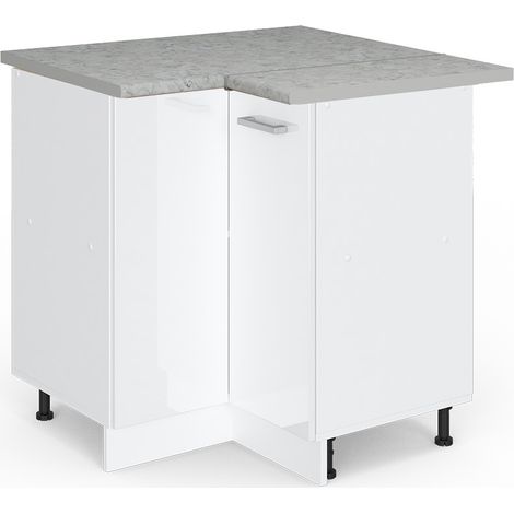 Angolo universale R-Line, Bianco lucido, 75.6 cm con anta, con piano di lavoro, Vicco (1/5)