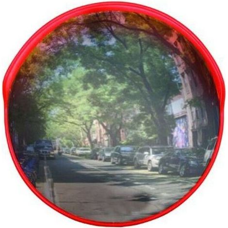 Vigor-Blinky 0798345 Specchio Parabolico Infrangibile 45 cm con Visiera Corpo in Polietilene Resistente UV Attacco Universale Palo 40-45 mm (1/4)