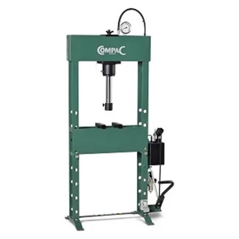 Presse hydraulique 20 tonnes – Vérin mobile à commande à pédale – Pompe à double vitesse pour approche rapide – Construction robuste soudée – Compac