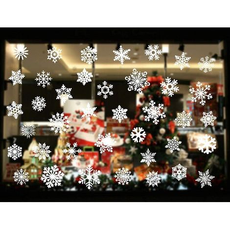 Noël Autocollants Fenetre NoëL Décoration Stickers Noel Deco Fenetre Décoration Fenetre Noel Deco pour Accueil/Boutique Décorations Autocollant Amovibles Statique Autocollants (1/5)