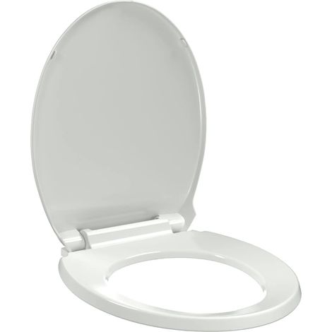 Abattant WC à fermeture en douceur Blanc Ovale (1/5)