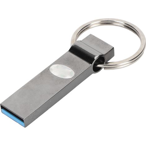 Clé USB 128 Go haute vitesse en métal pour voiture, ordinateur portable et bureau, type anneau (1/5)