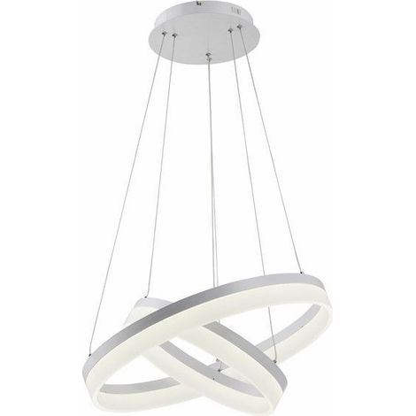 Suspension LED Cornelia 60W Ø60 anneaux blancs Reality (1/2)