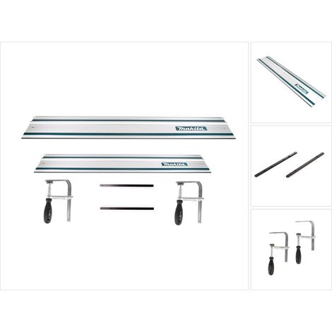 Set guide Makita Guida 1400 mm + guida 1000 mm + 2 connettori per guide + 2 morsetti a vite