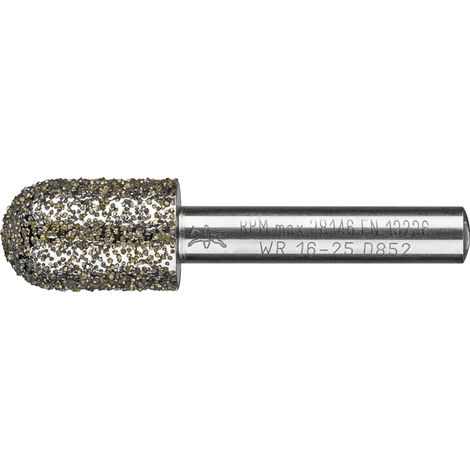 PFERD TOOLS Diamant-Schleifstift Walzenrund Ø16,0mm Schaft-Ø8 mm D852 (sehr grob) zum Entgraten (1/2)