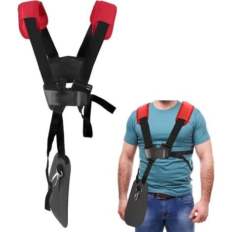 Tondeuse à Bandoulière avec Harnais Double Épaule, Ceinture Nylon Ajustable pour Débroussailleuse STIHL FS (1/4)