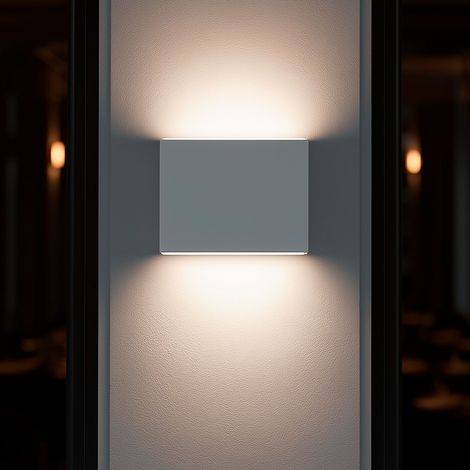 Aplique de Pared Exterior LED Iluminación Doble Cara Aluminio Luming II 4000K Blanco Blanco Neutro ↔11 cm (1/5)