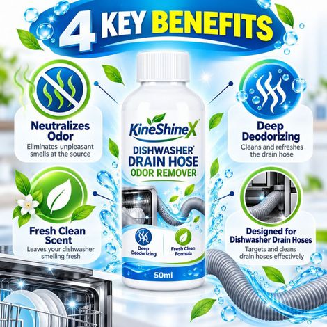 KineShineX Geruchsentferner für Geschirrspülerabflüsse, Küchenabfluss-Deodorant, Geruchsbeseitigung, Reinigung und Pflege. (1/5)