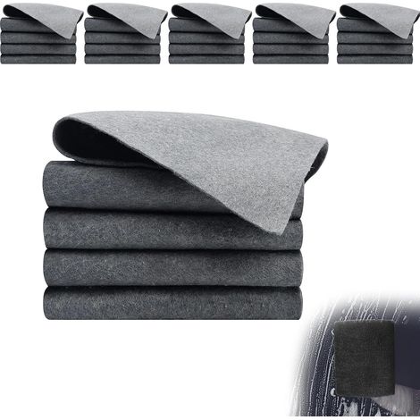 Lot de 5 Paños de Microfibras Bayetas de Microfibras, Limpieza de Microfibra Reutilizable Sin Rayas para Baño Cocina Coche Vidrio (1/4)