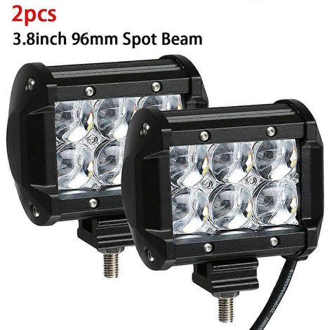 Barre LED HELLO EOVO 5D 4 / 6,5 / 9,5 / 12 / 17 pouces pour véhicules tout-terrain, bateaux, voitures, tracteurs, camions, 4x4, SUV, quads. Projecteur de travail LED avec 2 spots de 4 pouces. (1/5)