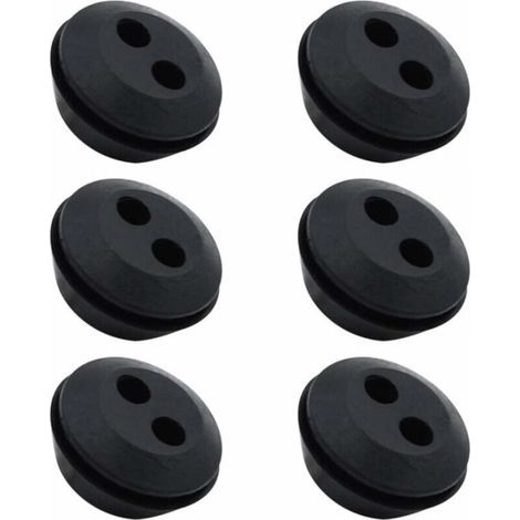 Lot de 6 joints en caoutchouc pour bouchon de réservoir de carburant, avec 2 trous pour tuyau de conduite de carburant (1/5)