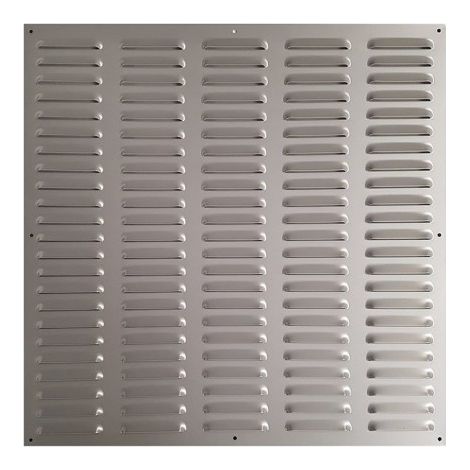 Rejilla de Ventilación Aluminio con Borde 1,2x40x30 Plata