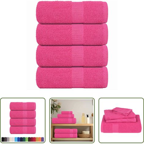 Rosa Handtuch - Waschtücher FROGN 4 Stk. Rosa 30x30 cm 360 g/m² (1/5)