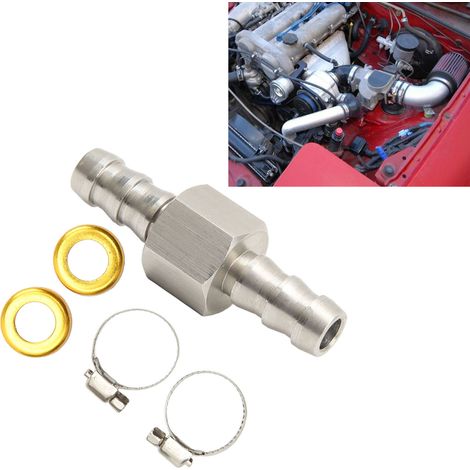Adaptateur de raccord en T pour conduite de carburant avec bride de retenue pour conduites de carburant de 3/8 pouce, conduites de liquide de refroidissement de transmission et conduites de carburateu (1/5)