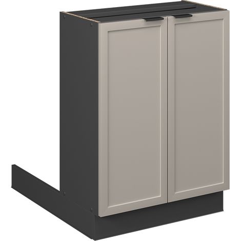 Îlot de cuisine Fame-Line, GrisBeige, 60 cm sans plan de travail, Vicco