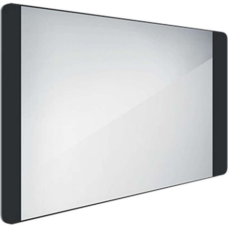 Nimco Spiegel - Spiegel mit LED-Beleuchtung, 100x60 cm, Aluminium/schwarz ZPC 42004-90