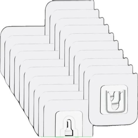 Ganchos adhesivos de pared, de alta resistencia, diseño transparente, 60 pares (120 piezas) (1/2)