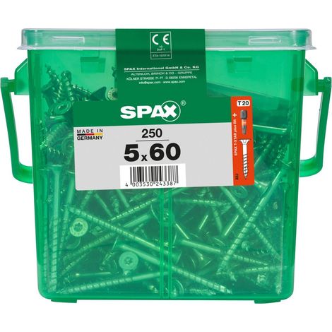 Spax Universalschrauben 5.0 x 60 mm TX 20 - 250 Stk. Holzschrauben (1/6)