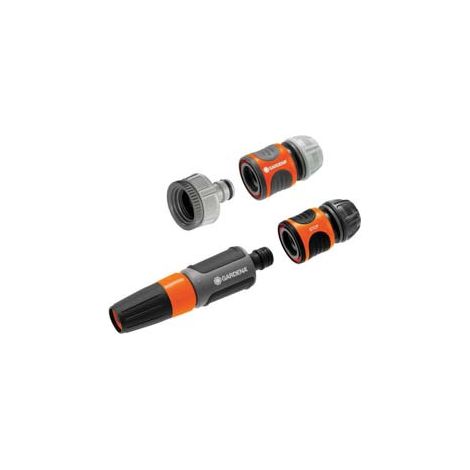 SET COMPLETO PER COLLEGARE IL TUBO DA GIARDINO AL RUBINETTO- - in blister (18296-20) - 1 blister GARDENA