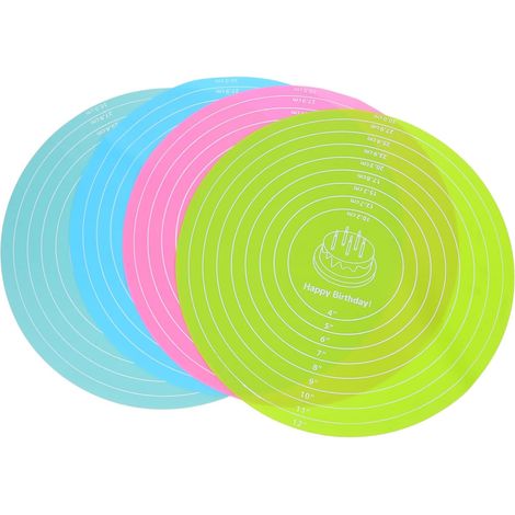 MAGICLULU 4pièces Tapis de Cuisson Silicone Antiadhésif Rond pour Four à Pizza Étaler et Cuire la Pâte Réutilisable et Résistant Chaleur'-'- (1/5)