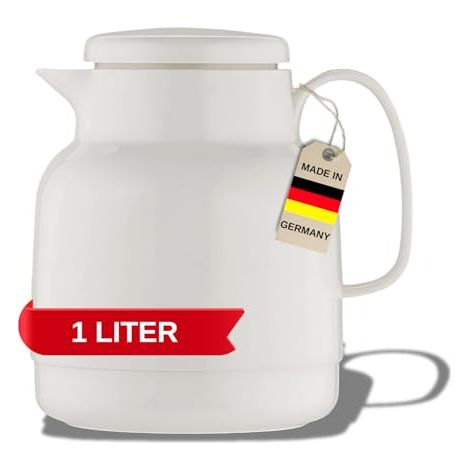 Helios Mondo - Jarra isotérmica (plástico, 1 L), color blanco