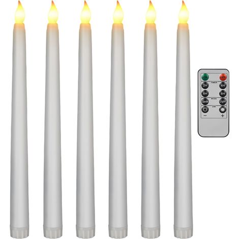 Llamas LED, en forma de cono, luz de vela parpadeante, cena, fiesta en la iglesia (1/5)
