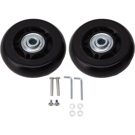 Kit de réparation roues valise silencieux à double roulement, roulettes pivotantes 60x18mm pour chariot et bagages (1/5)