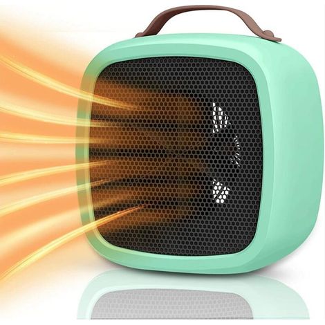 Two Piece Heater, Small Portable Electric Heater, Bathroom Heater US Standard (Green)-101141142mm (1/2)