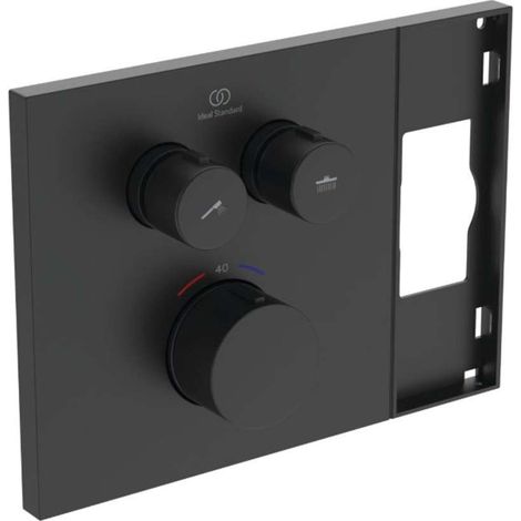 Ideal Standard Ceratherm Navigo Solos - Unterputz-Thermostatarmatur für 2 Verbraucher, seidenschwarz A7894XG (1/4)