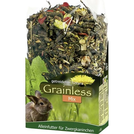 JR Grainless Mix Zwergkaninchen Futtertrog & Kleintierfutter