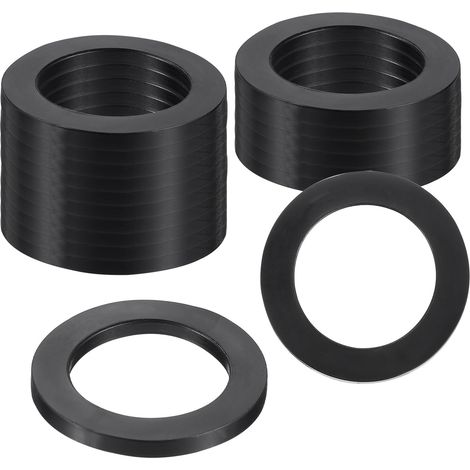 18Pcs Rondelle Caoutchouc 46mm OD x 32mm ID x 4mm Épaisseur Rondelle Plate pour Boulons, Entretoises, Pommeau de Douche, Plomberie, Raccord de Tuyau (1/5)