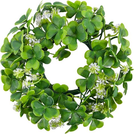 Couronne Pour Bougie Saint-Patrick - Couronne De Porte En Forme De Guirlande - 19 Cm - Décoration Intérieure Et Extérieure Pour Printemps Été - 1 Pièce (1/5)