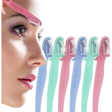 Tondeuse À Sourcils - Lame En Acier Inoxydable - Pour Visage Et Zones Sensibles - Lot De 6 Pièces (1/5)