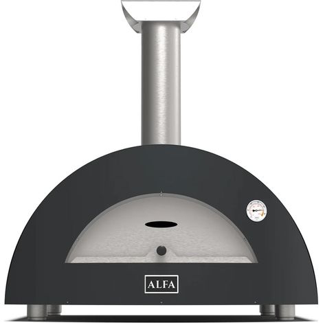 forno pizza a legna alfa "moderno" nero 2 pizze