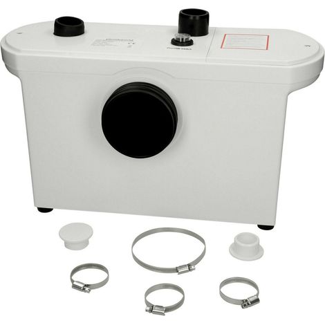 Aquari Extra Domestic Sanitary Macerator Waste Pump White Carbon Filter