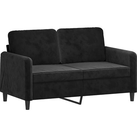 Sofá de 2 plazas terciopelo negro 120 cm vidaXL