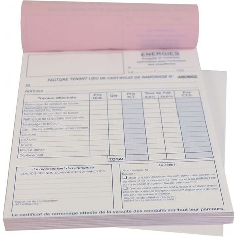 carnet de ramonage 50form 6099
