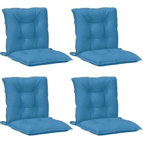 Maison Exclusive - Cuscini Sedia Schiena Bassa 4 pz Blu Mélange 100x50x7 Tessuto (1/5)