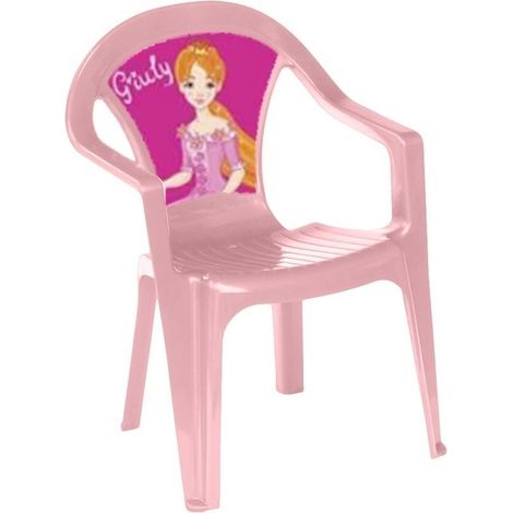 Sedia di plastica, rosa pastello