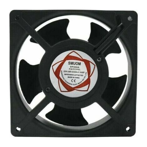 Ventilateur axial haute température – 120 x 120 x 38 mm – 220 V, 23 W – Pales métal silencieuses (1/4)