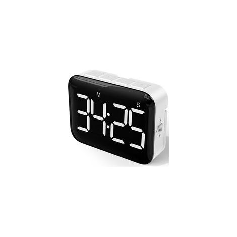Minuteur de Cuisine Numérique 4 Pouces Grand écran LED Timer Aimanté avec Luminosité et Sonorité Réglables Chronometre Minuterie pour Les Enfant et Anciens - Piles Incluses (1/5)