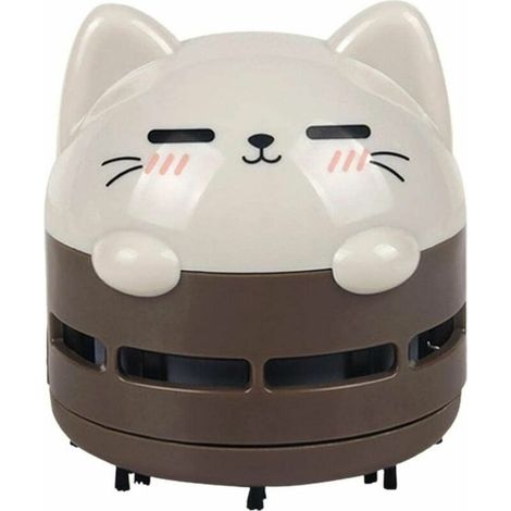 Mini aspirateur de bureau, mini aspirateur à miettes, sans fil, rechargeable par USB, silencieux et économe en énergie. (1/5)