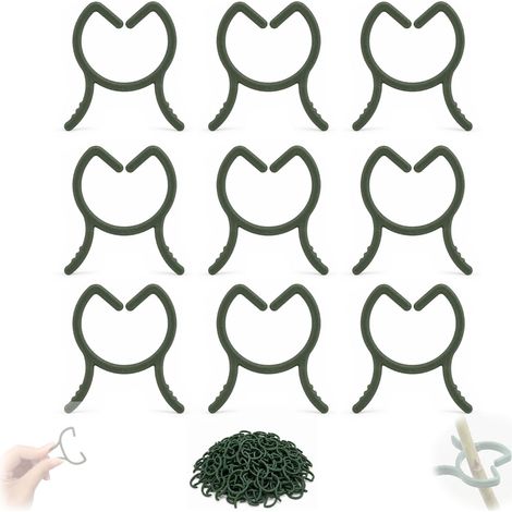 Attache Plante Grimpante Clips pour Plantes et Attache Tomate Réutilisables Idéaux Support Grimpantes Tuteurs Tomates Fruits Légumes (1/4)