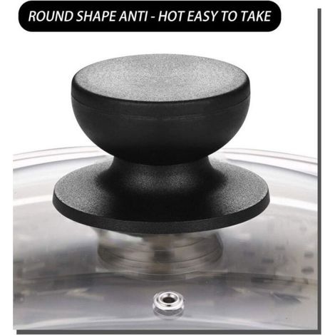 Bouton De Couvercle - Silicone Et Bakélite - Pour Bouilloires Poêles Casseroles - Lot De 4 (1/5)