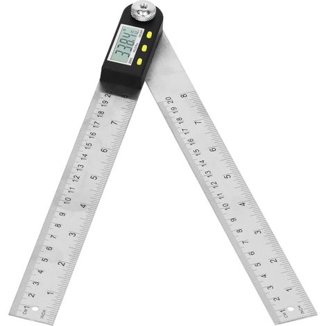 Digitaler Winkelmesser/Lineal 2-in-1 Goniometer/Winkelmesser mit Display für Automobile (0–200 mm) (1/5)
