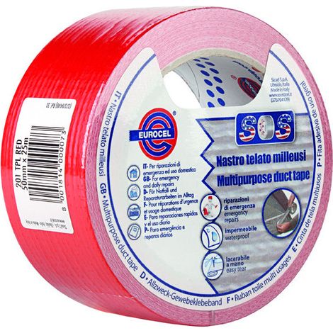 Eurocel Toile Reparatur 25m x 50mm rot - Eurocel