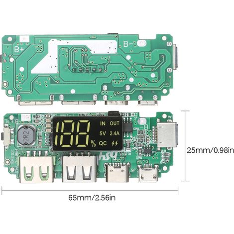 Module batterie externe double USB 5V 2.4A pour montage DIY – Alimentation portable pour projets électroniques (1/5)