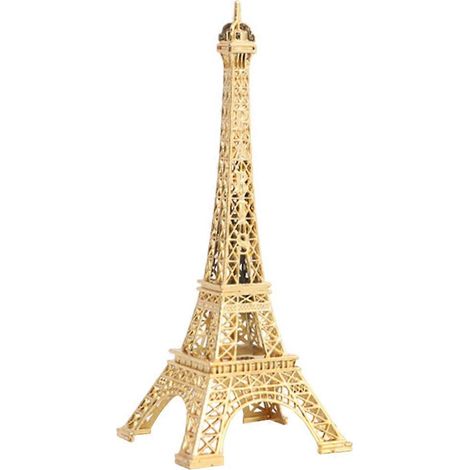 Maquette vintage de la Tour Eiffel en fer forgé, décoration pour la maison ou le bureau-15.00X6.00X6.00CM-Golden (1/3)